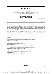 HD61203UTE datasheet pdf Hitachi Semiconductor