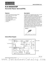 KA1M0880BF-YDTU datasheet pdf Fairchild Semiconductor