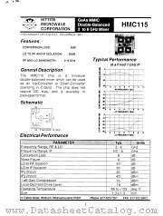 HMC115 datasheet pdf Hittite Microwave Corporation