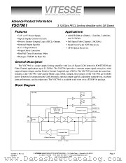 VSC7961 datasheet pdf Vitesse Semiconductor Corporation