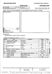 CM1000DU-34NF datasheet pdf Mitsubishi Electric Corporation