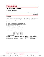 HD74ALVC2G157USE datasheet pdf Renesas