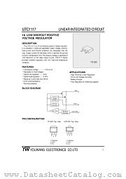 UTC1117 datasheet pdf YOUWANG ELECTRONICS