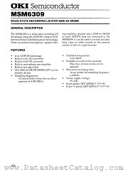 MSM6309 datasheet pdf OKI electronic componets