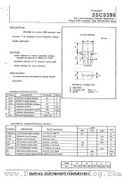 2SC5398 datasheet pdf Isahaya Electronics Corporation