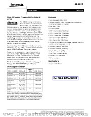 EL6833CLZ-T13 datasheet pdf Intersil