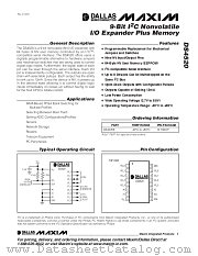 DS4520 datasheet pdf MAXIM - Dallas Semiconductor