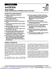 AM79C930 datasheet pdf Advanced Micro Devices
