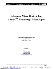 X86-64 datasheet pdf Advanced Micro Devices