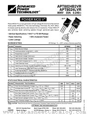 APT8024LVR datasheet pdf Advanced Power Technology