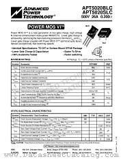 APT5020SLC datasheet pdf Advanced Power Technology