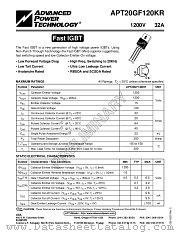 APT20GF120KR datasheet pdf Advanced Power Technology