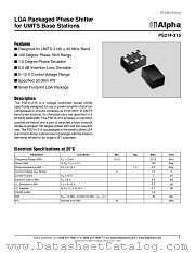 PS214-315 datasheet pdf Alpha Industries Inc