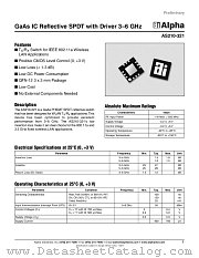 AS210-321 datasheet pdf Alpha Industries Inc