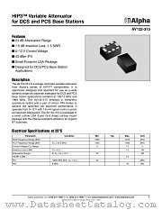 AV132-315 datasheet pdf Alpha Industries Inc