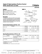 AS164-80 datasheet pdf Alpha Industries Inc