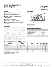 AA026P1-00 datasheet pdf Alpha Industries Inc