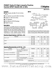 AS173-73 datasheet pdf Alpha Industries Inc