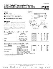 AS160-86 datasheet pdf Alpha Industries Inc