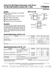 AA113-310 datasheet pdf Alpha Industries Inc