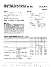 AA102-80 datasheet pdf Alpha Industries Inc