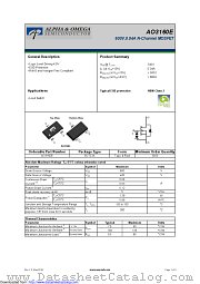 AO3160E datasheet pdf Alpha & Omega Semiconductor