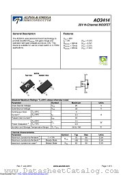 AO3414 datasheet pdf Alpha & Omega Semiconductor