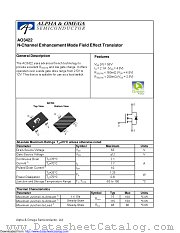AO3422 datasheet pdf Alpha & Omega Semiconductor