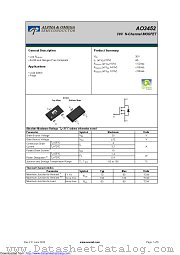 AO3452 datasheet pdf Alpha & Omega Semiconductor