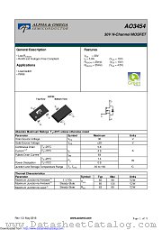 AO3454 datasheet pdf Alpha & Omega Semiconductor