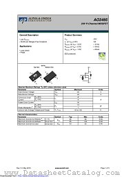 AO3495 datasheet pdf Alpha & Omega Semiconductor