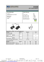 AO3499 datasheet pdf Alpha & Omega Semiconductor