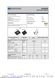 AO4292E datasheet pdf Alpha & Omega Semiconductor