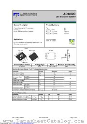 AO4402G datasheet pdf Alpha & Omega Semiconductor