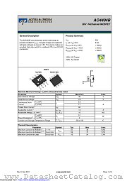 AO4404B datasheet pdf Alpha & Omega Semiconductor