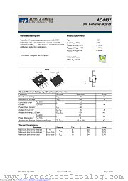 AO4407 datasheet pdf Alpha & Omega Semiconductor