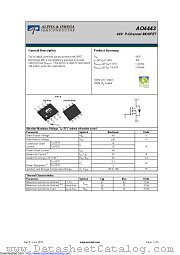 AO4443 datasheet pdf Alpha & Omega Semiconductor