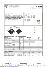 AO4466 datasheet pdf Alpha & Omega Semiconductor
