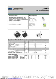 AO4468 datasheet pdf Alpha & Omega Semiconductor