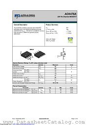 AO4476A datasheet pdf Alpha & Omega Semiconductor