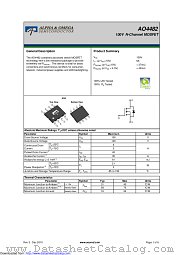 AO4482 datasheet pdf Alpha & Omega Semiconductor