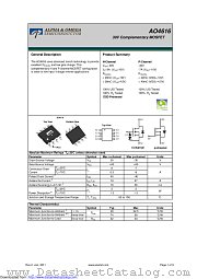 AO4616 datasheet pdf Alpha & Omega Semiconductor