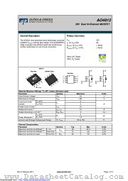 AO4812 datasheet pdf Alpha & Omega Semiconductor