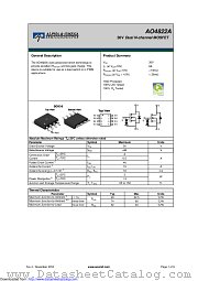 AO4822A datasheet pdf Alpha & Omega Semiconductor