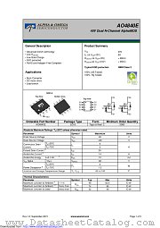 AO4840E datasheet pdf Alpha & Omega Semiconductor