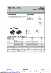 AO6405 datasheet pdf Alpha & Omega Semiconductor