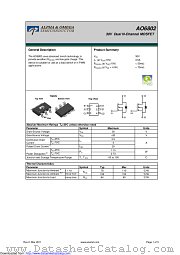 AO6802 datasheet pdf Alpha & Omega Semiconductor