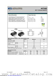 AO7405 datasheet pdf Alpha & Omega Semiconductor