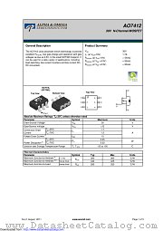 AO7412 datasheet pdf Alpha & Omega Semiconductor