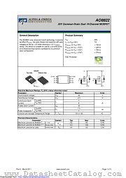 AO8822 datasheet pdf Alpha & Omega Semiconductor